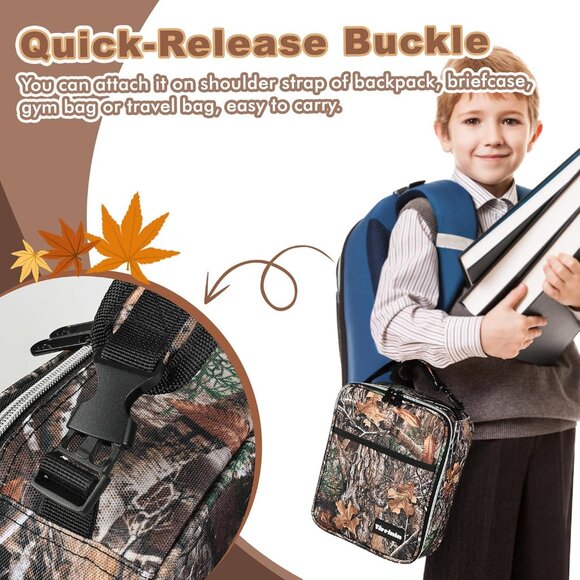 Insulated Kids Lunch Box Back to School, Portable Small Lunch Bag for Office Wor - Picture 5 of 6